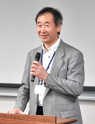 Prof. Kajita at the opening address