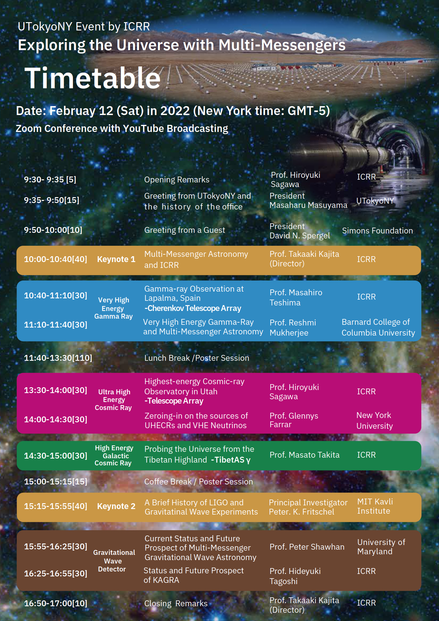 【February 12, 2022】Symposium “Exploring the Universe with Multi-Messengers”