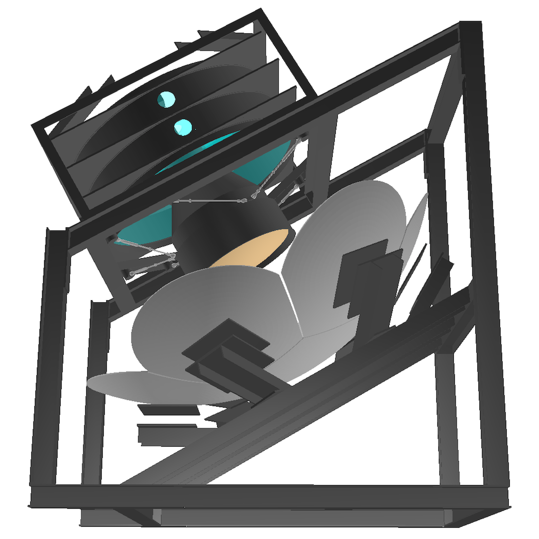 ROBAST 3D model of the Ashra optical system